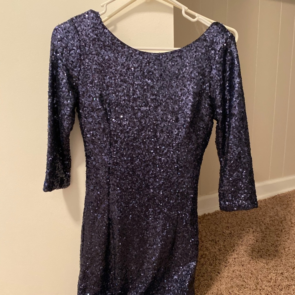 Lulus navy sparkly dress